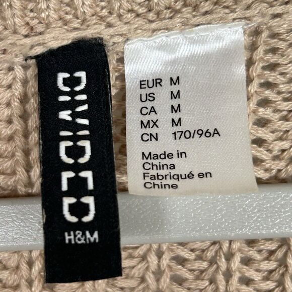 Divided Womens Sz M Womens cropped blocky cotton blend cardigan w/balloon sleeve - Picture 6 of 9